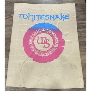 Vintage 'Whitesnake' Silk Satin Wall Banner-VERY RARE-80's Hair Band Collectible